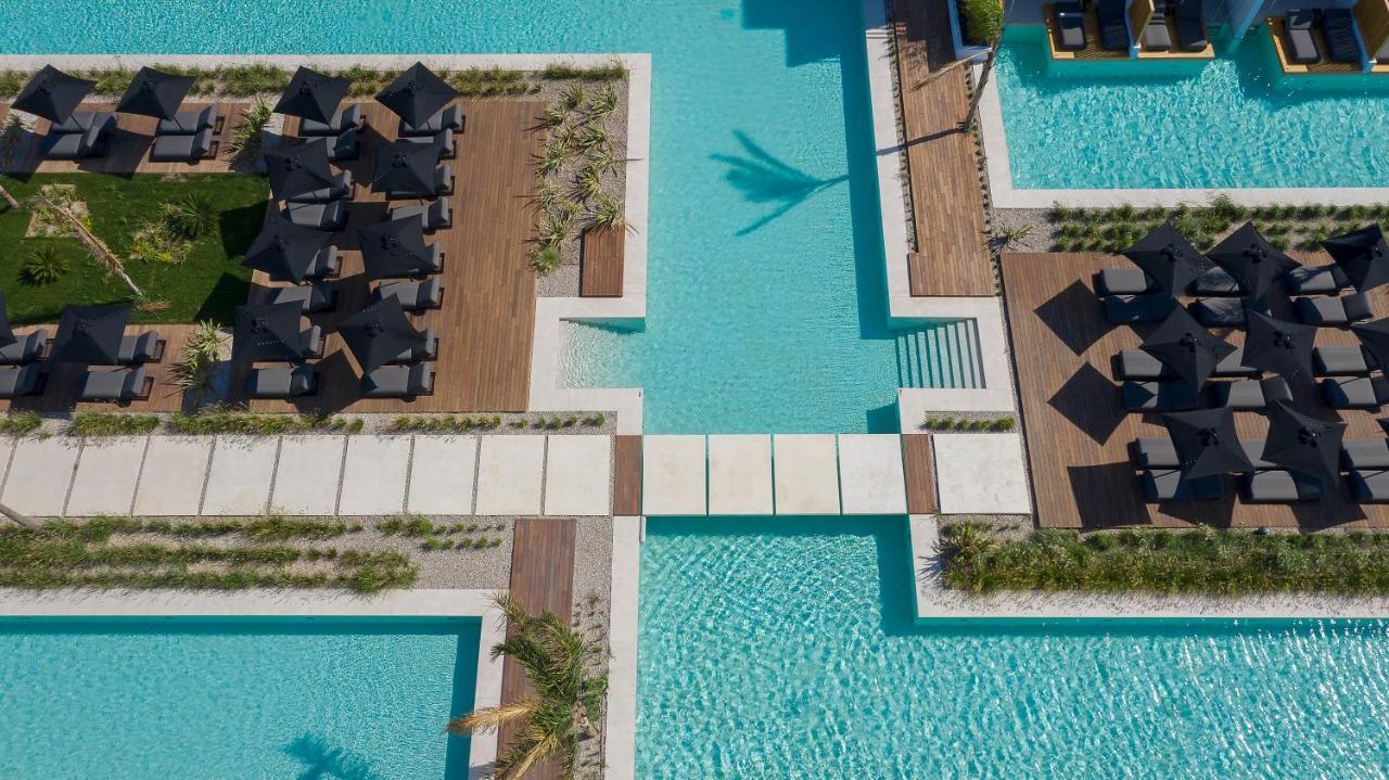 D' Andrea Lagoon All Suites - Adults Only มาร์มารี ภายนอก รูปภาพ Aerial view of the hotel